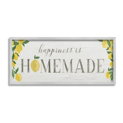 Stupell Industries Bd-420_fg " Happiness Is Homemade Single Picture Frame " By Natalie Carpentieri On Canvas In Farmhouse Gray Framed Giclee