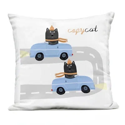 Stupell Industries Be A Friend Birds Outdoor Printed Pillow, Design By Carla Daly In Blue Kitten