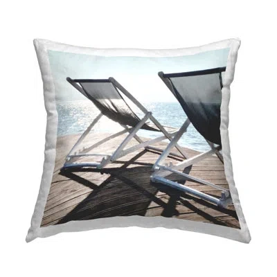 Stupell Industries Beach Shadow Reach Decorative Printed Throw Pillow Design By Noah Bay In Tan