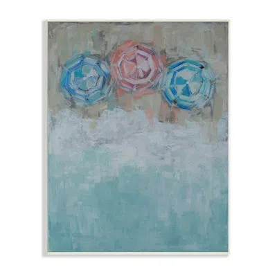 Stupell Industries Beach Umbrella Trio Abstract Aerial O By Reesa Qualia 945 In Wall Plaque