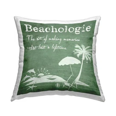 Stupell Industries Beachologie Making Memories Phrase Printed Throw Pillow Design By Graffi*tee Studios