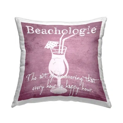Stupell Industries Beachologie Summer Cocktail Phrase Printed Throw Pillow Design By Graffi*tee Studios
