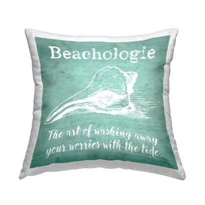 Stupell Industries Beachologie Turquoise Phrase Printed Throw Pillow Design By Graffi*tee Studios