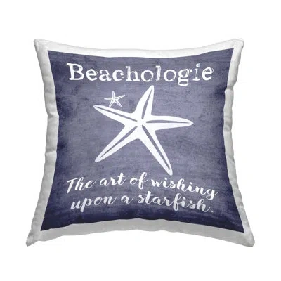 Stupell Industries Beachologie Wish Upon Starfish Printed Throw Pillow Design By Graffi*tee Studios