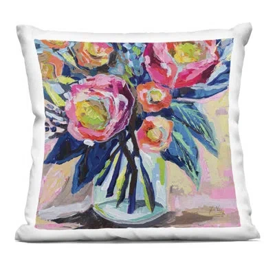Stupell Industries Because You Love Me Decorative Printed Throw Pillow, Design By Jeanette Vertentes, 18 X 7 X 18 In Pink