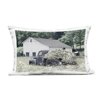 Stupell Industries Bed Full Of Blossoms Outdoor Printed Pillow, Design By Lori Deiter, 14 X 7 X 20 In Green