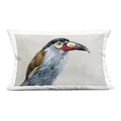 Stupell Industries Billed Mountain Toucan Decorative Printed Throw Pillow Design By Jacob Q In White