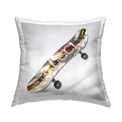 Stupell Industries Bling Fashion Skateboard Glam Style Brand Printed Throw Pillow By Ziwei Li