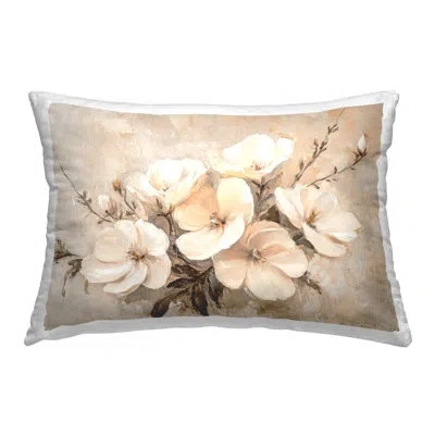 Stupell Industries Blooming Anemones Design By Petal Prints Design Throw Pillow In Beige