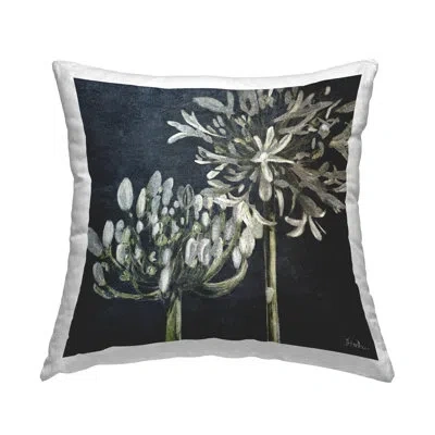 Stupell Industries Blooming Herbs Decorative Printed Throw Pillow Design By Patricia Pinto In Black