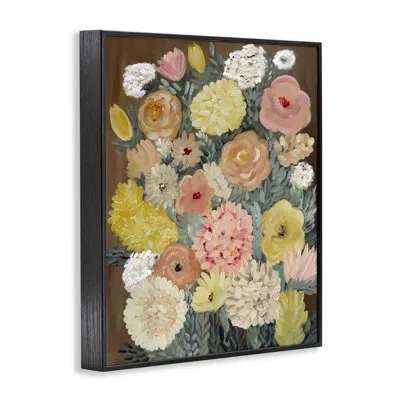 Stupell Industries Blossom Delight Assortment Framed Giclee, Design By Kristal Clifford In Midnight Black Framed Giclee