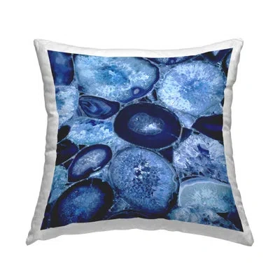 Stupell Industries Blue Agate Crystal Minerals Printed Throw Pillow Design By Danielle Carson