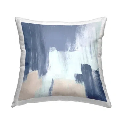Stupell Industries Blue & Tan Abstraction Decorative Printed Throw Pillow By Lucille Price In Blue;white;beige