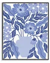 Stupell Industries Blue & White Flower Vase Framed Giclee Art In Multi