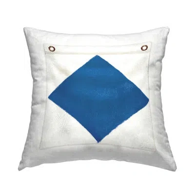 Stupell Industries Blue & White Nautical Flag Decorative Printed Throw Pillow Design By James Wiens