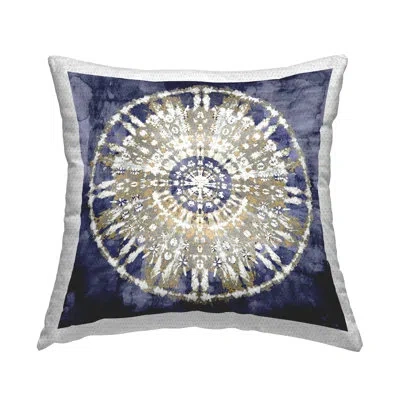 Stupell Industries Blue Boho Medallion Pattern Outdoor Printed Pillow By Ellie Roberts In Blue;white;beige