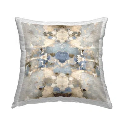 Stupell Industries Blue Boho Modern Pattern Outdoor Printed Pillow By Ellie Roberts In Blue;gray;beige