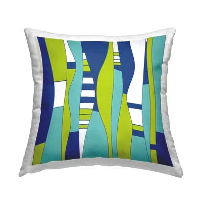 Stupell Industries Blue Green Modern Wavy Shapes Printed Throw Pillow Design By Irena Orlov