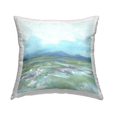 Stupell Industries Blue Hazy Mountains Outdoor Printed Pillow By June Erica Vess