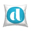 Stupell Industries Blue Initial Throw Pillow In Blue