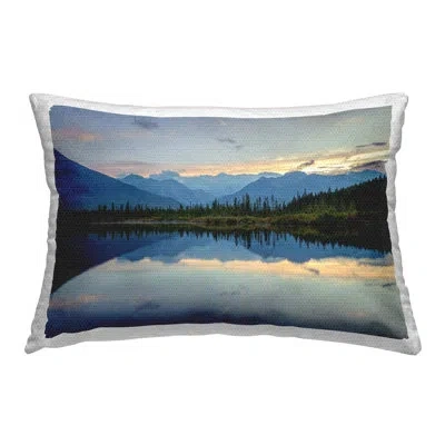 Stupell Industries Blue Mountain Reflection Outdoor Printed Pillow By Margaret Clavell