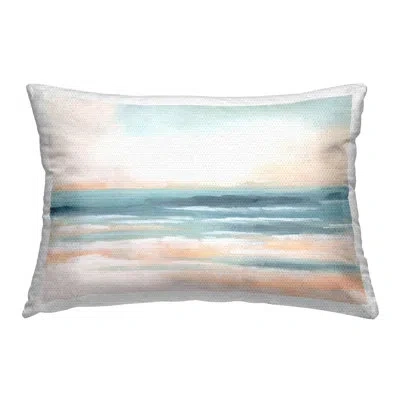 Stupell Industries Blush Beach Landscape Outdoor Printed Pillow By June Erica Vess In Blue