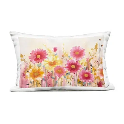 Stupell Industries Blush Blooming Whimsy Outdoor Printed Pillow, Design By Andrea Haase, 14 X 7 X 20 In Pink Blush Floral