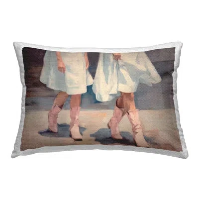 Stupell Industries Blush Cactus Field Outdoor Printed Pillow By Sisi And Seb In Tan