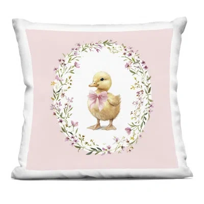 Stupell Industries Blush Pink Duckling Decorative Printed Throw Pillow, Design By Christine Simpson Art, 18 X 7 X 18