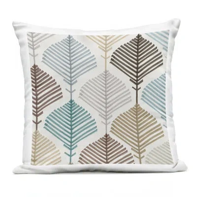 Stupell Industries Boho Leaf & Stem Outdoor Printed Pillow Design By Eli Jones In Brown