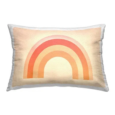 Stupell Industries Boho Rainbow With Gradient Outdoor Printed Pillow By Andrea Haase In Beige