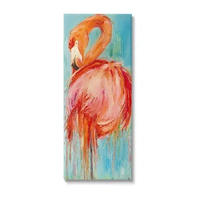 Stupell Industries Bold Abstract Flamingo Painting Canvas Art In Pink
