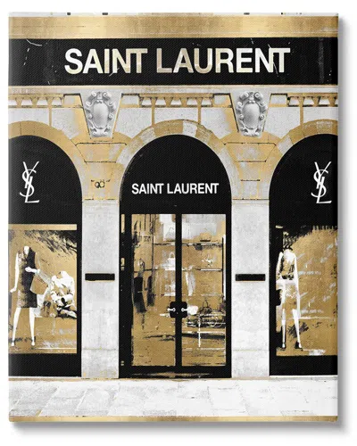 Stupell Industries Bold Fashion Storefront Glam City Mannequin Clothing Stretched Canvas Wall Art By Madelin In Gold