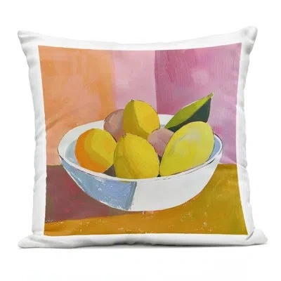 Stupell Industries Bold Kitchen Citrus Fruits Design By Walker Noble Outdoor Printed Pillow In Orange