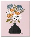 Stupell Industries Bold Mixed Flowers Bohemian Spring Vintage Pot Stretched Canvas Wall Art By Anne Bailey A In Pink