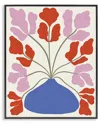 Stupell Industries Bold Symmetrical Flower Pot Framed Giclee Art In Multi