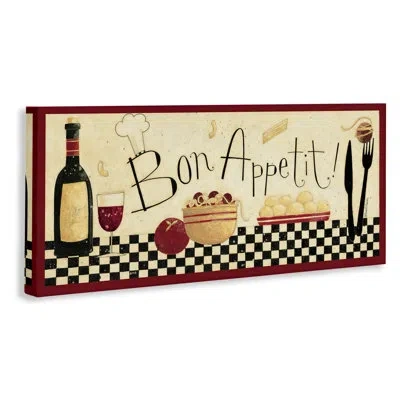 Stupell Industries Bon Appetit Kitchen In Black;brown;yellow