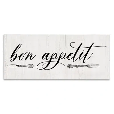 Stupell Industries Bon Appetit Vintage Cutlery Canvas Wall Art By Carol Robinson In Black;beige