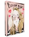 Stupell Industries Bonjour Bebe Sentiment Glam Parisian Woman Pink Shades Stretched Canvas Wall Art By Jenni In Pink