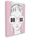 Stupell Industries Boss Phrase Sunglasses Glam Female Pink Fashion Stretched Canvas Wall Art By Martina Pavl In Pink