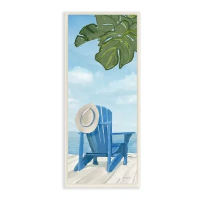 Stupell Industries Botanical Beach Chair Hat Ocean View Waterfront Botanicals By Stellar Design Studio - Painting In Wall Plaque