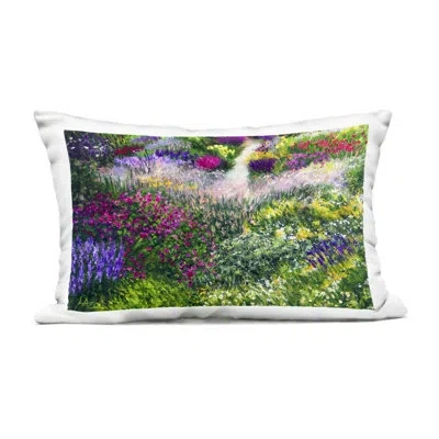 Stupell Industries Breath Of Spring Meadow Outdoor Printed Pillow, Design By Lee Ann Zirbes In Green