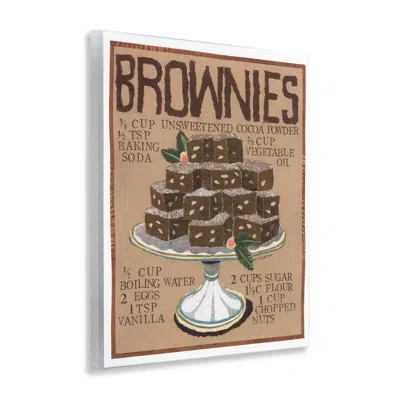 Stupell Industries Brownie Platter Recipe Wall Plaque Art By Nancy Overton