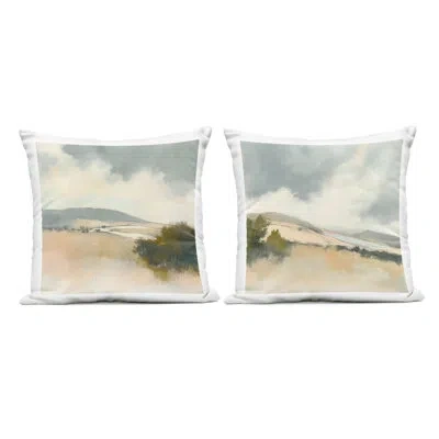 Stupell Industries Brush Strokes 2 Piece Outdoor Printed Pillow Set Design By Mona Grace In Gray Landscape