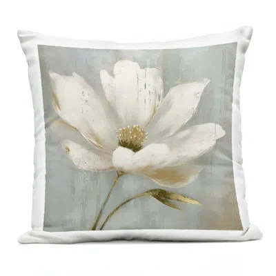 Stupell Industries Brushed Flower Outdoor Printed Pillow Design By Lsr Creative Studio In Gray Flowers