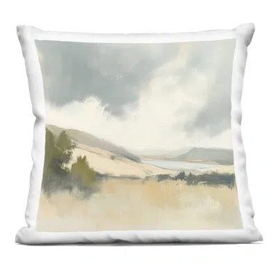 Stupell Industries Brushed Landscape With Clouds Decorative Printed Throw Pillow Design By Mona Grace In Gray