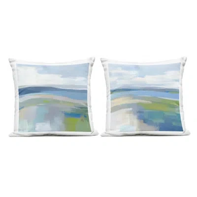 Stupell Industries Brushed Quiet Cove Landscape 2 Piece Outdoor Printed Pillow Set Design By Mona Grace In Blue