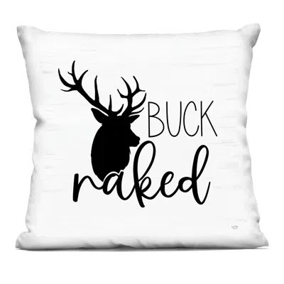 Stupell Industries Buck Naked Silhouette Decorative Printed Throw Pillow, Design By Lux + Me Designs, 18 X 7 X 18 In Black