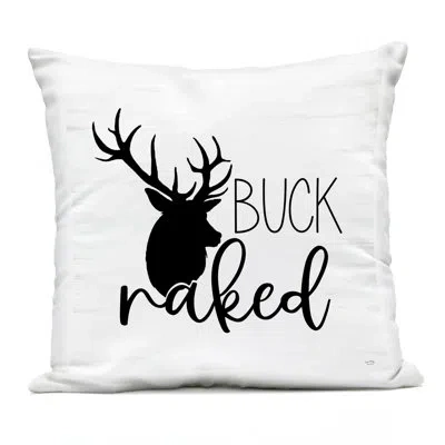 Stupell Industries Buck Naked Silhouette Outdoor Printed Pillow, Design By Lux + Me Designs, 18 X 7 X 18 In Black