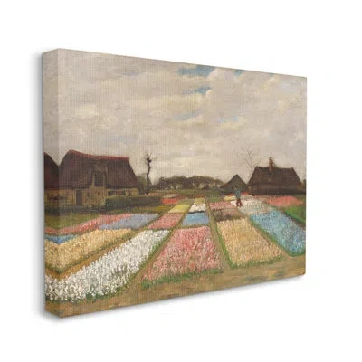 Stupell Industries Bulb Fields In Holland By One1000paintings - Floater Frame Painting On Canvas In Wrapped Canvas